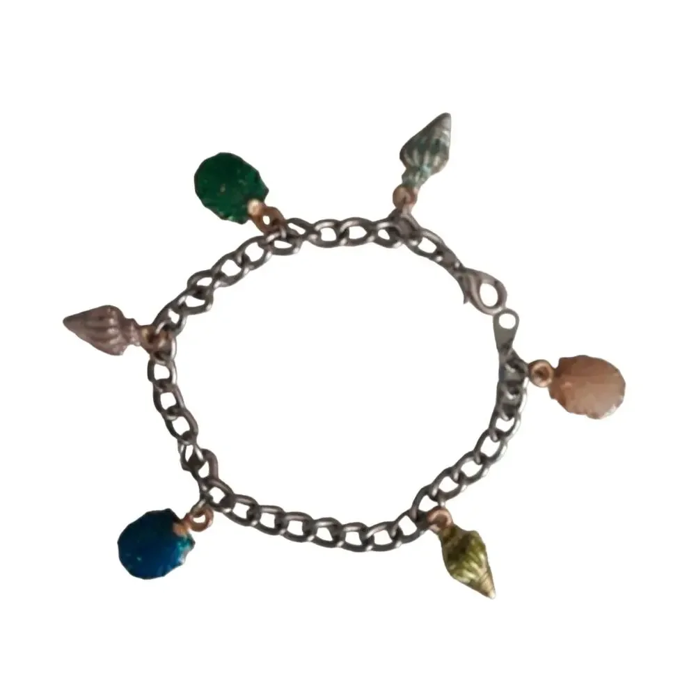Hand Crafted Charm Bracelet Conch and Clam Shell